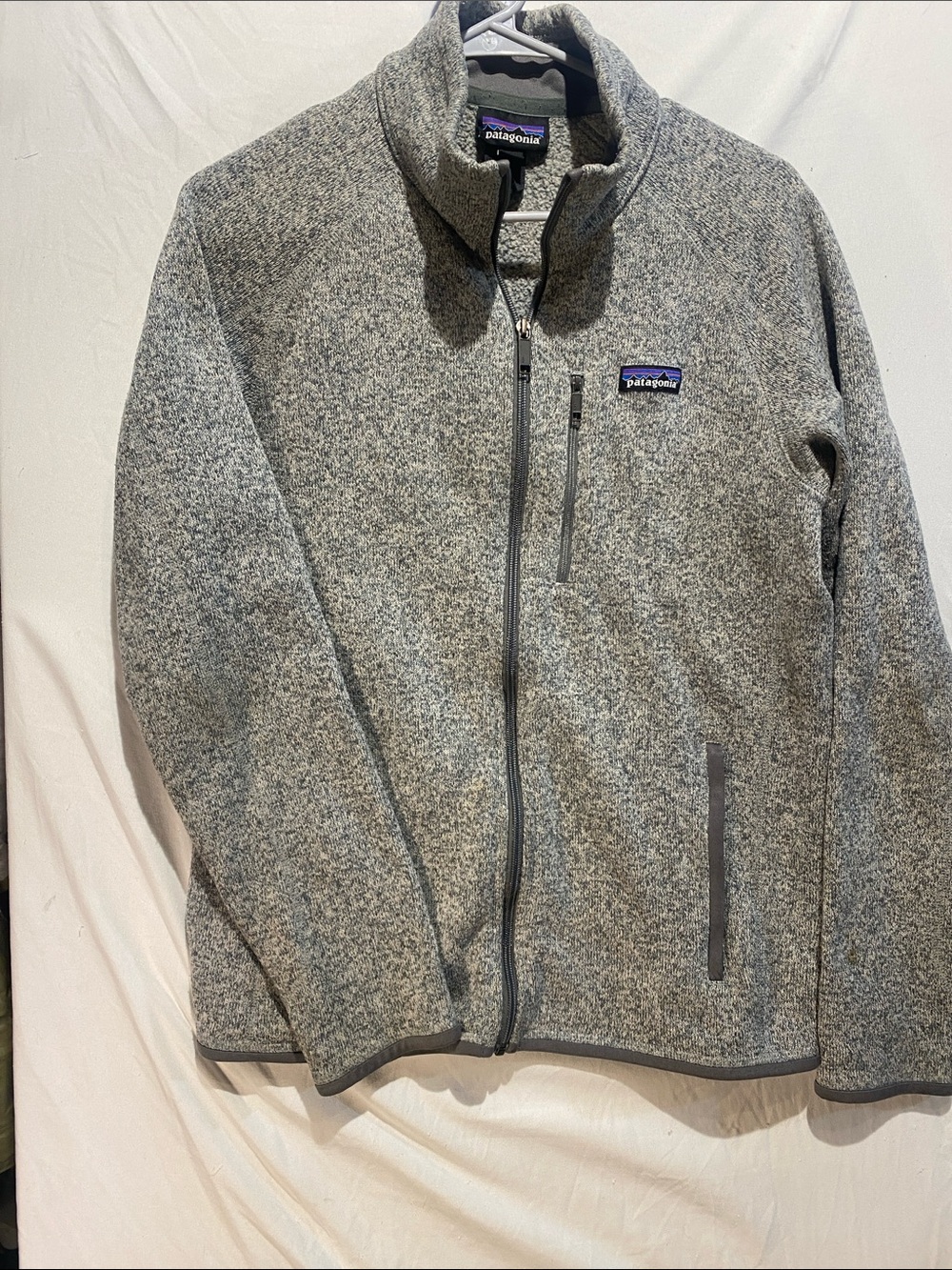 Patagonia Men’s Heather Gray Full-Zip Fleece Jacket